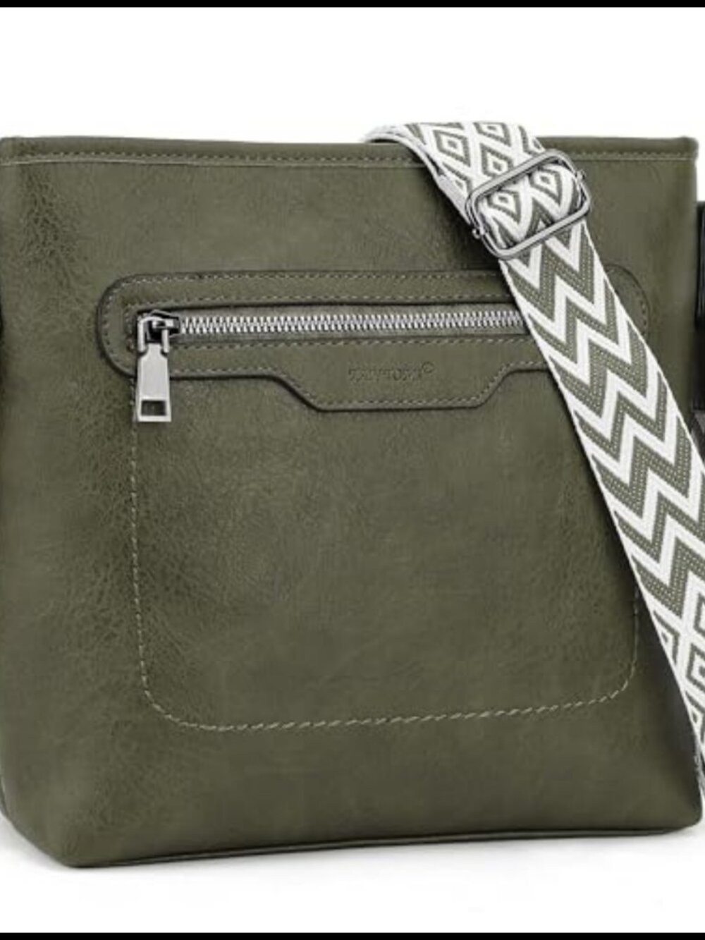 PU Leather Crossbody Bag Women Adjustable Strap Multi-Pocket Purse